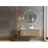 1200*460*400mm Bur Oak Round Edge Grooved Wall Hung Vanity Cabinet Only Soft Closed Single Drawer