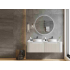 1500*460*400mm Matt White Round Edge Grooved Wall Hung Vanity Cabinet Only Soft Closed Double Drawer