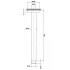 Cavallo Gun Metal Grey Square Ceiling Shower Arm 400mm
