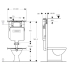 560X365X420mm Procida Geberit Inwall Floor Toilet Suite Rimless Wall Faced Floor Pan