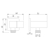 Esperia Gun Metal Grey Shower Holder & Connector