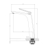 Bellino Solid Brass Brushed Yellow Gold Tall Basin Mixer
