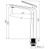 Esperia Solid Brass Matt Black & Rose Gold Tall Basin Mixer