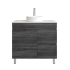 900mm Dark Grey MDF Bathroom Vanity Right Drawers Free Standing Cabinet Only
