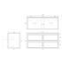 1490*455*560mm Matte White Hamilton Federation Wall Hung PVC Cabinet For Double Bowl 