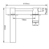 Cavallo Matte Black Bathtub/Basin Wall Mixer With Spout