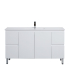 1490*455*860mm Gloss White Alpha Wall Hung PVC Vanity Single Bowl