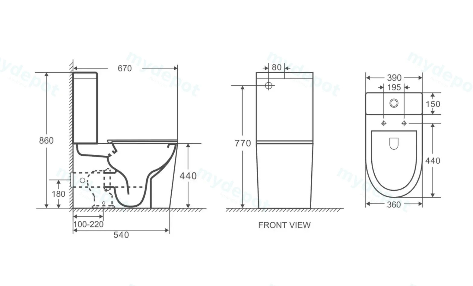Berlin Back To Wall Toilet Suite Quiet Flushing Technology view 13
