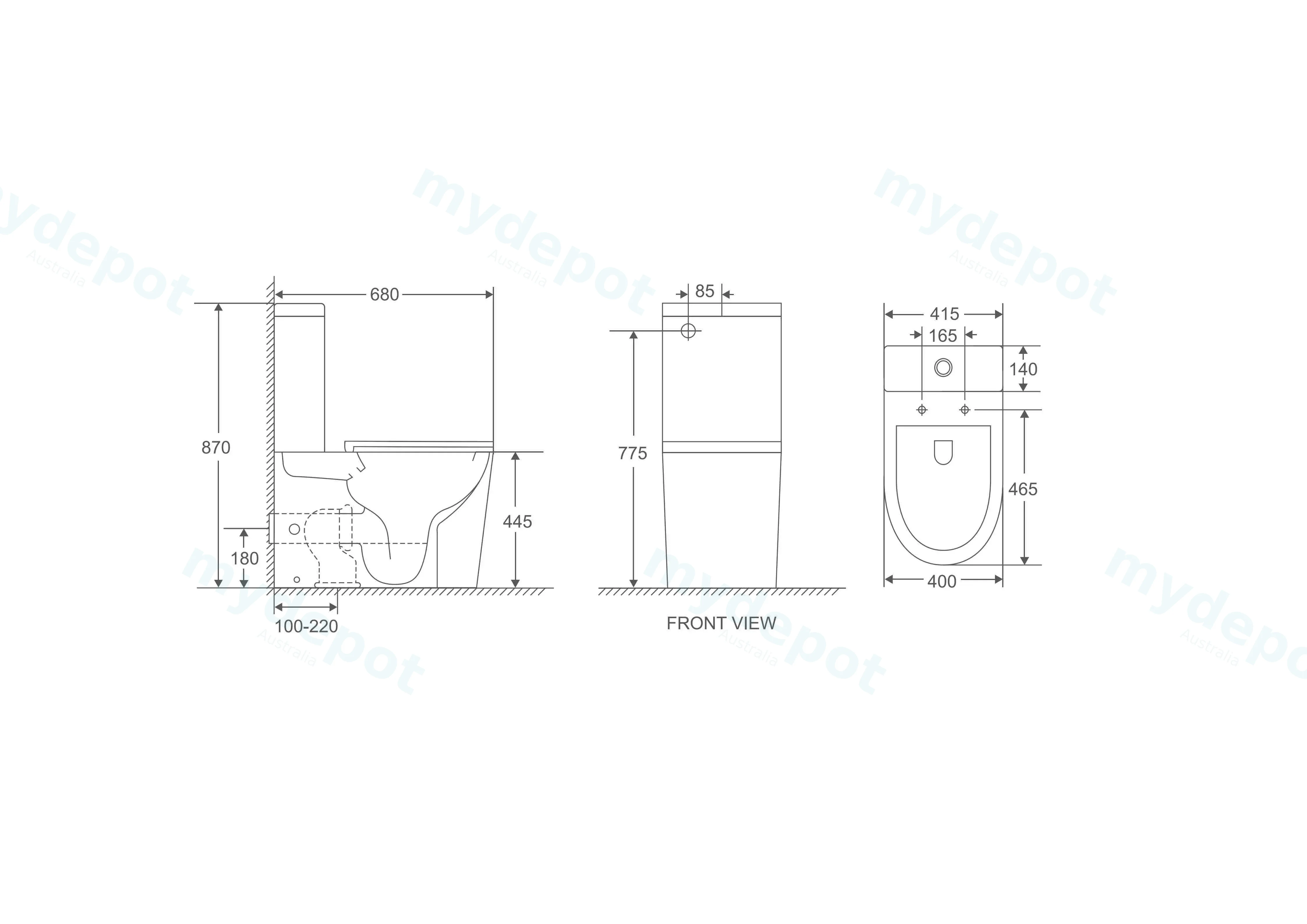 OXFORD Gloss White Back-to-Wall Toilet Suite view 5