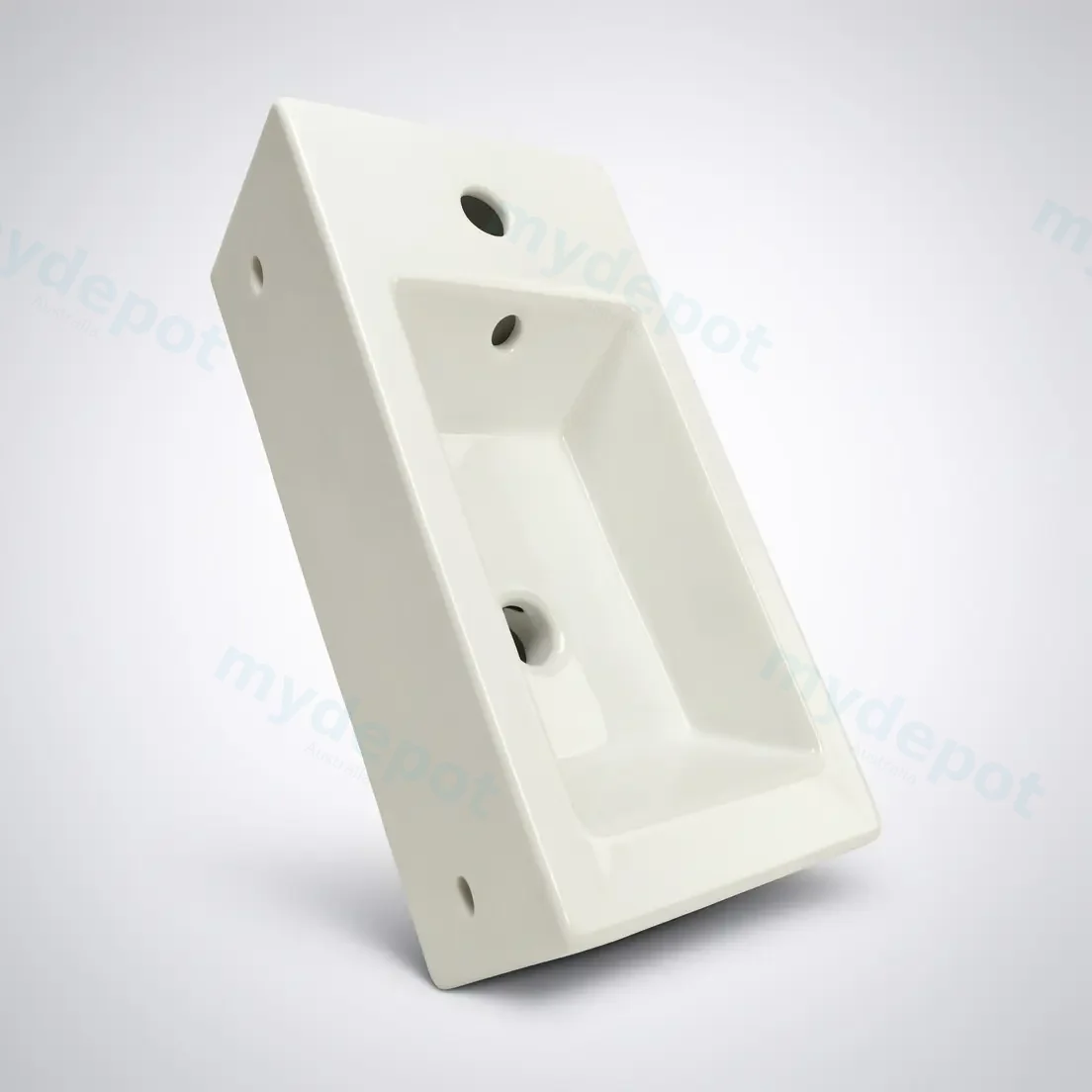 510Lx255Dx150Hmm Gloss White Ceramic Top Right Tap Hole view 8