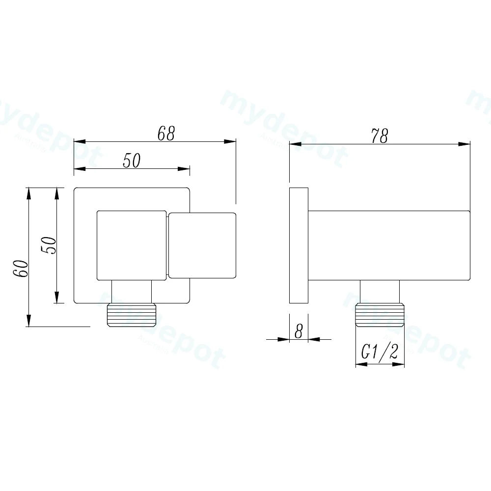 Esperia Chrome Shower Holder & Connector view 2