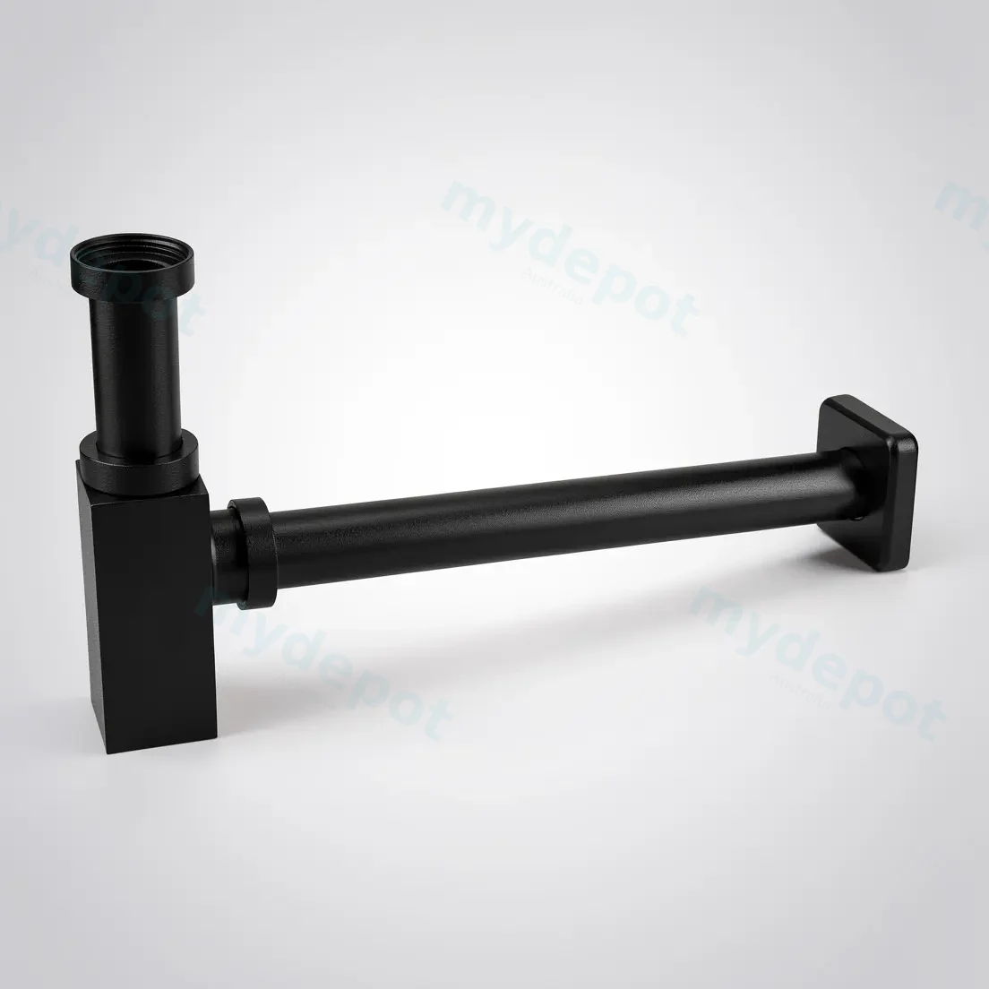 Square Matte Black Square Bottle Trap 32mm view 2