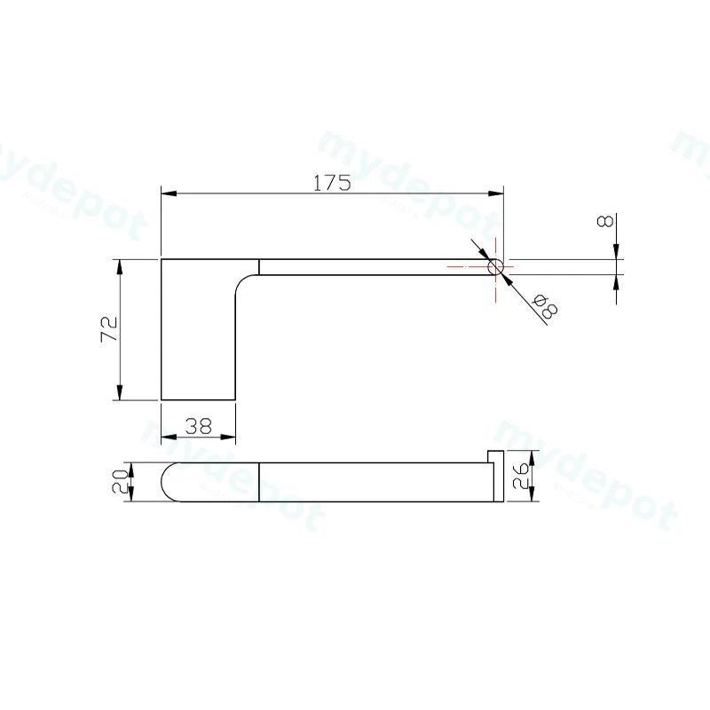 Persano Chrome Zinc Alloy Toilet Roll Holder view 2