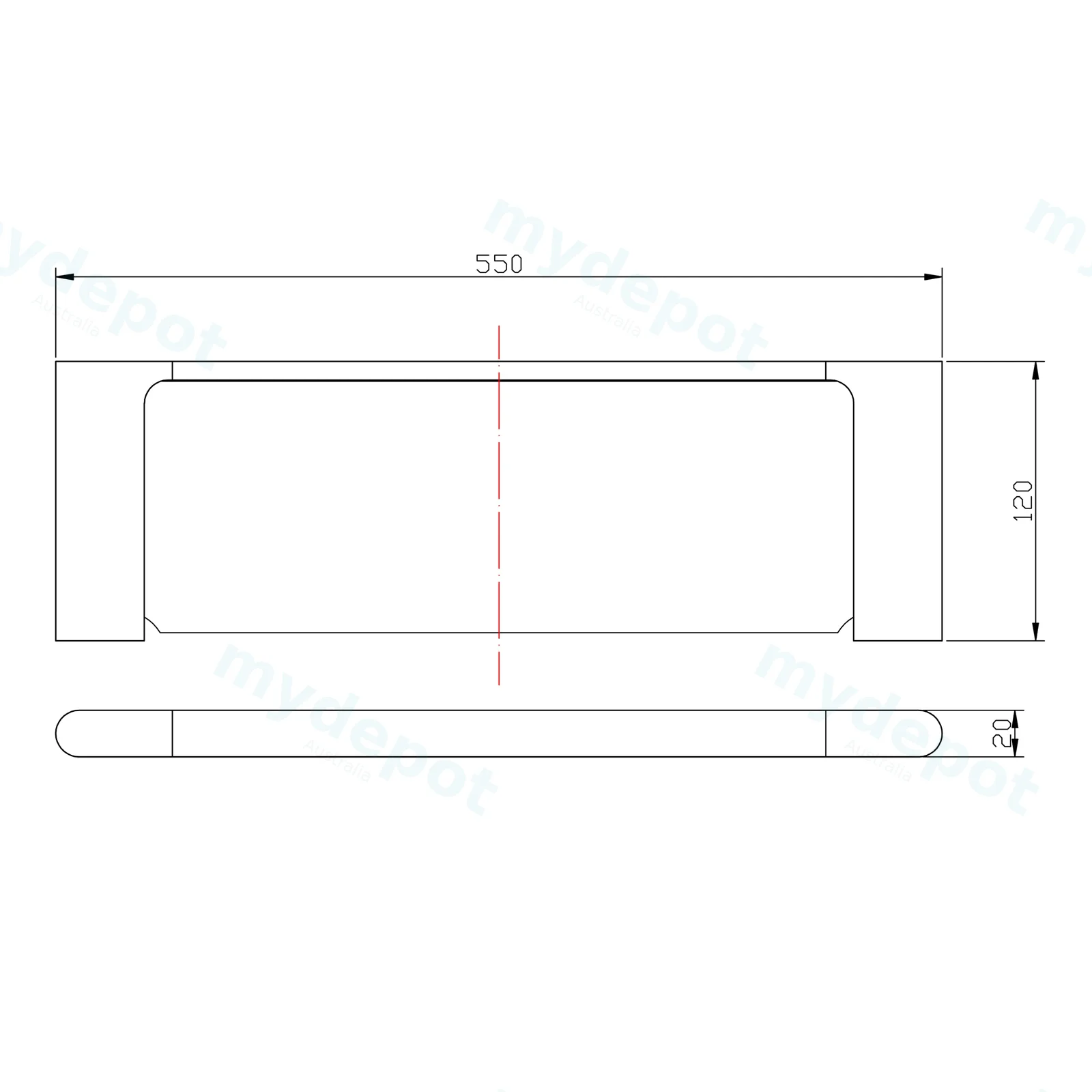 Persano Matte Black Zinc Alloy Towel Shelf view 2