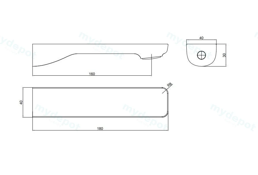 Ivano Chrome Bathtub/Basin Wall Spout view 2