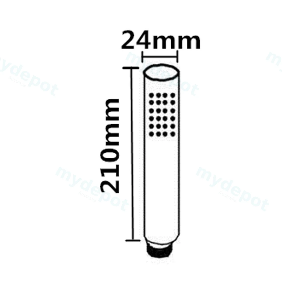 Round Brushed Nickel Single Function Handheld Shower (Brass) view 2