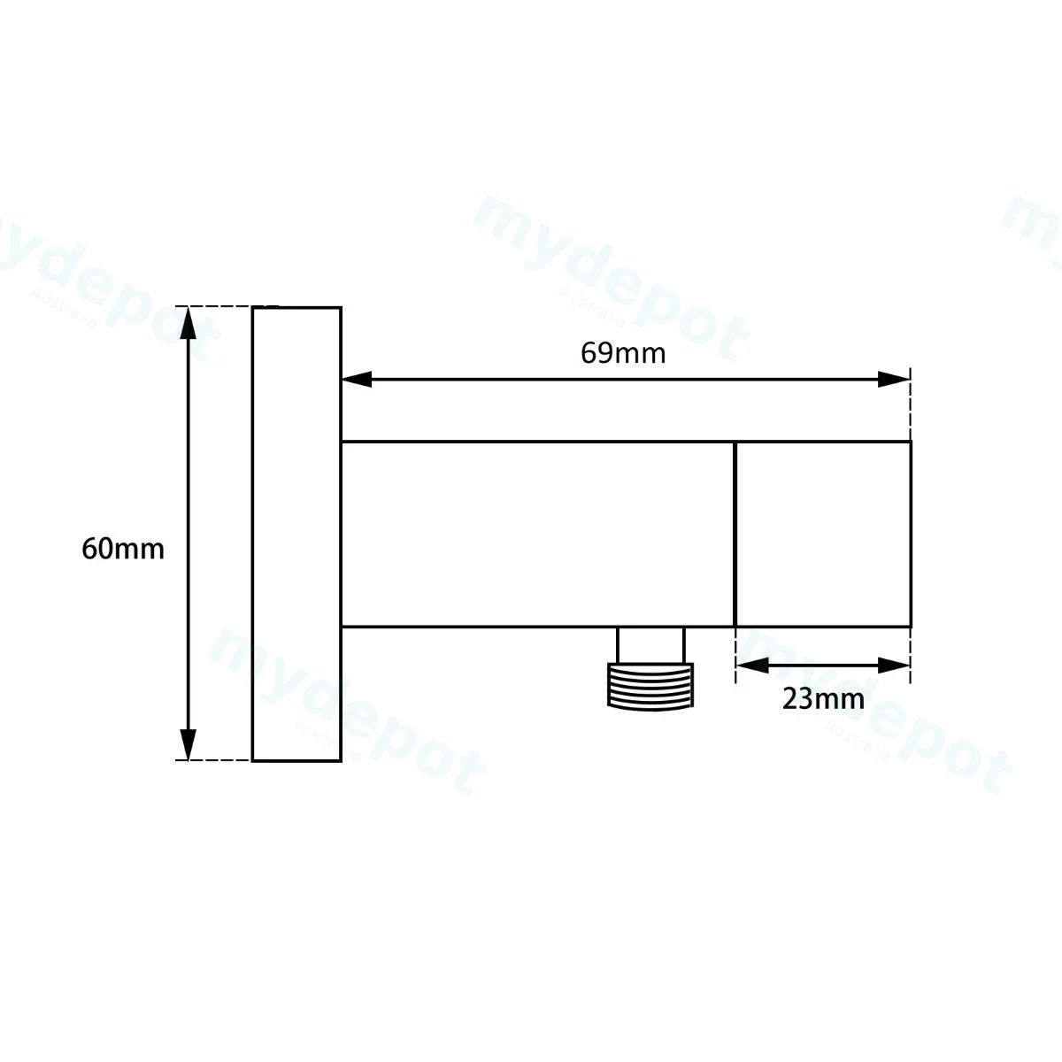 Laundry Square Chrome 1/4 Turn Washing Machine Stop Tap Pair view 2