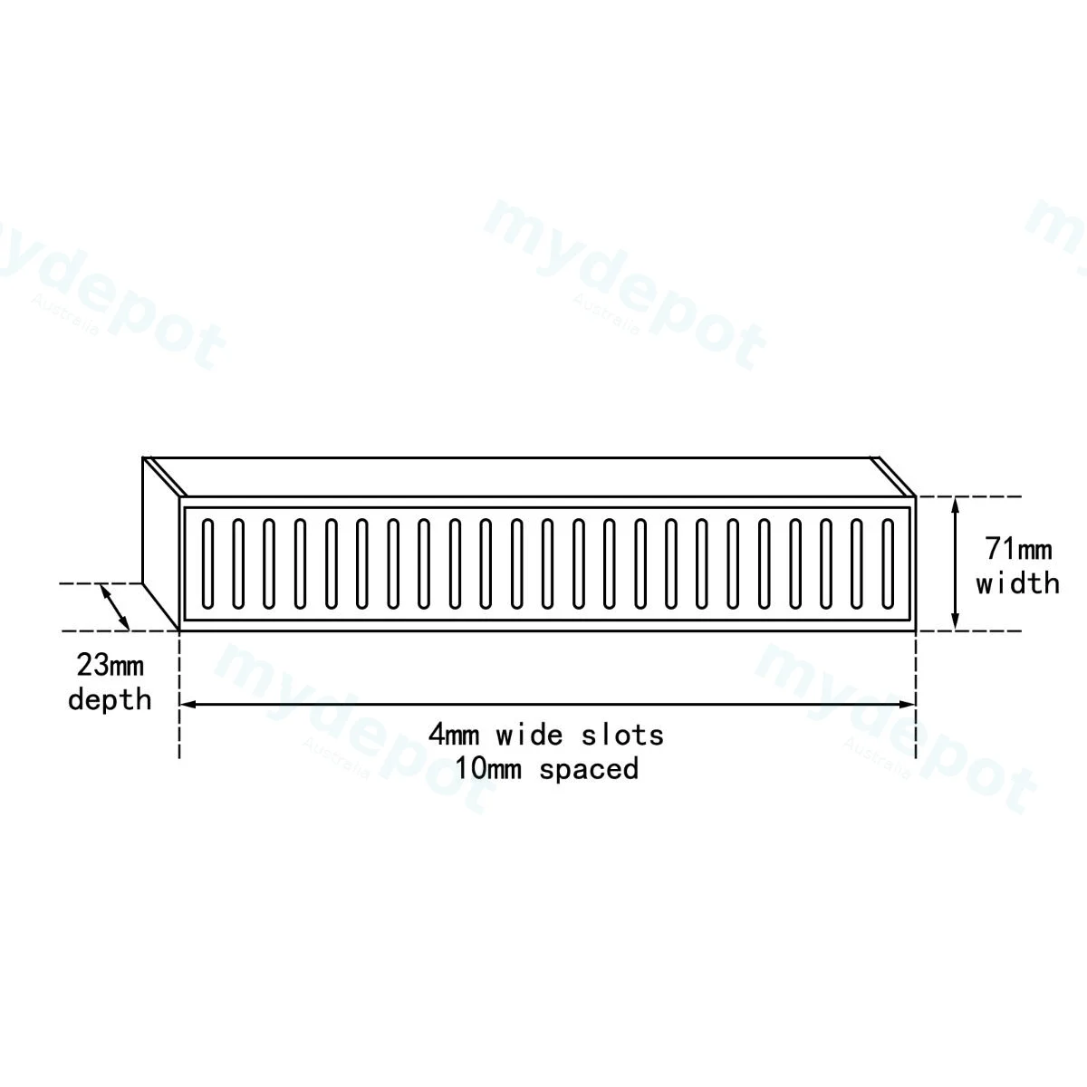 300-5600mm Lauxes Aluminium Standard Floor Grate Drain Any Size Indoor Outdoor view 2
