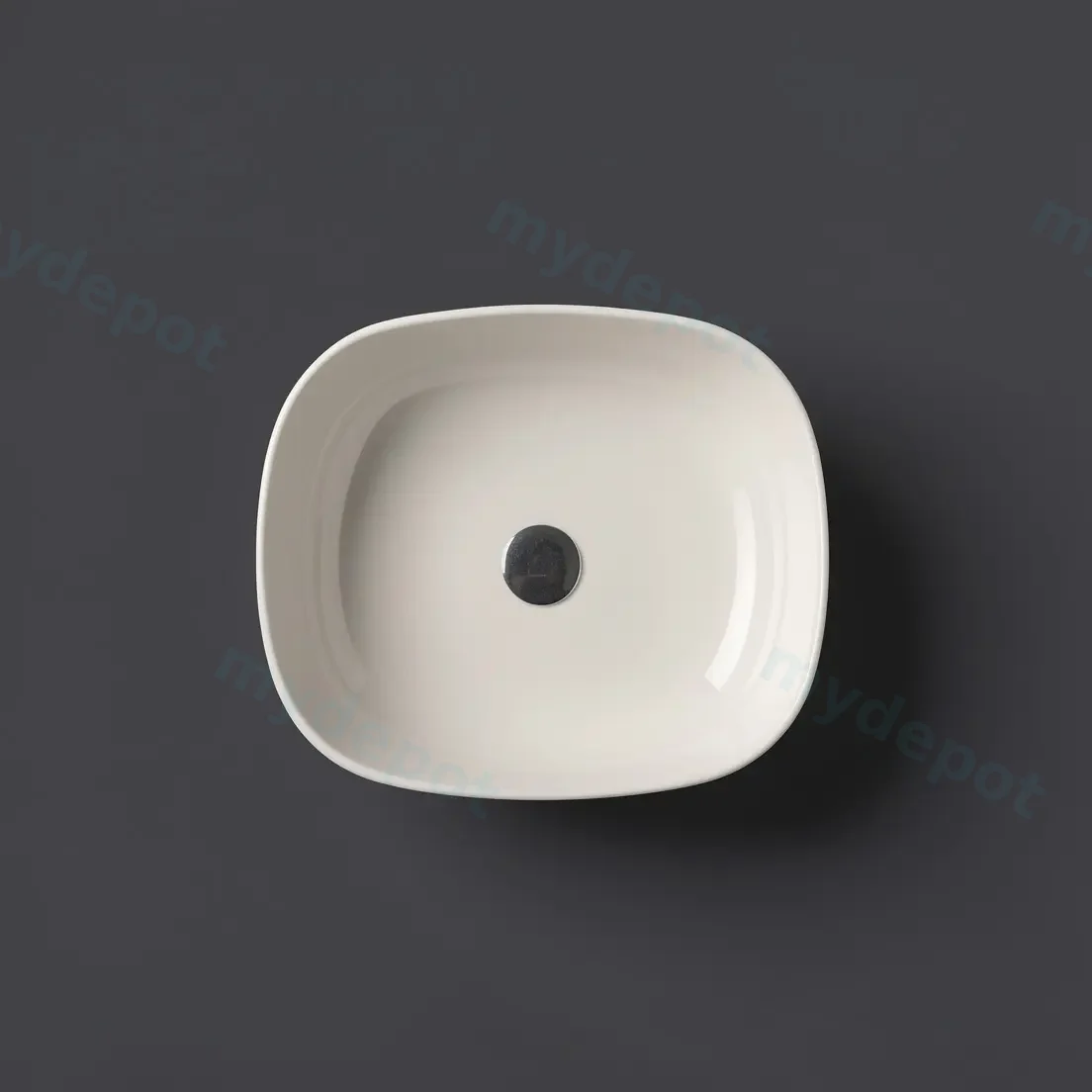 465*375*115mm Above Counter Oval Basin view 2