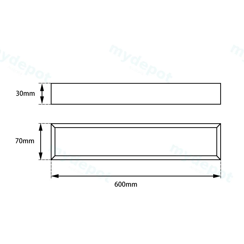Cavallo Brushed Yellow Gold Square Single Towel Rail 600mm view 2