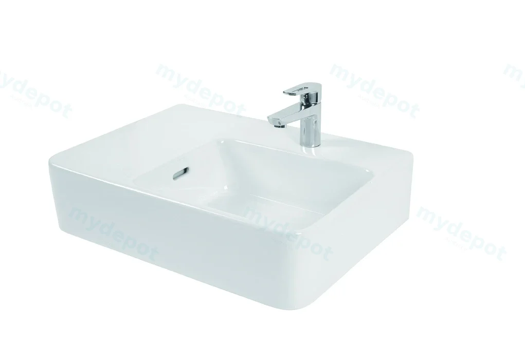 600x425x168mm Gloss White Art Wall Hung Right Hand Side Basin view 2