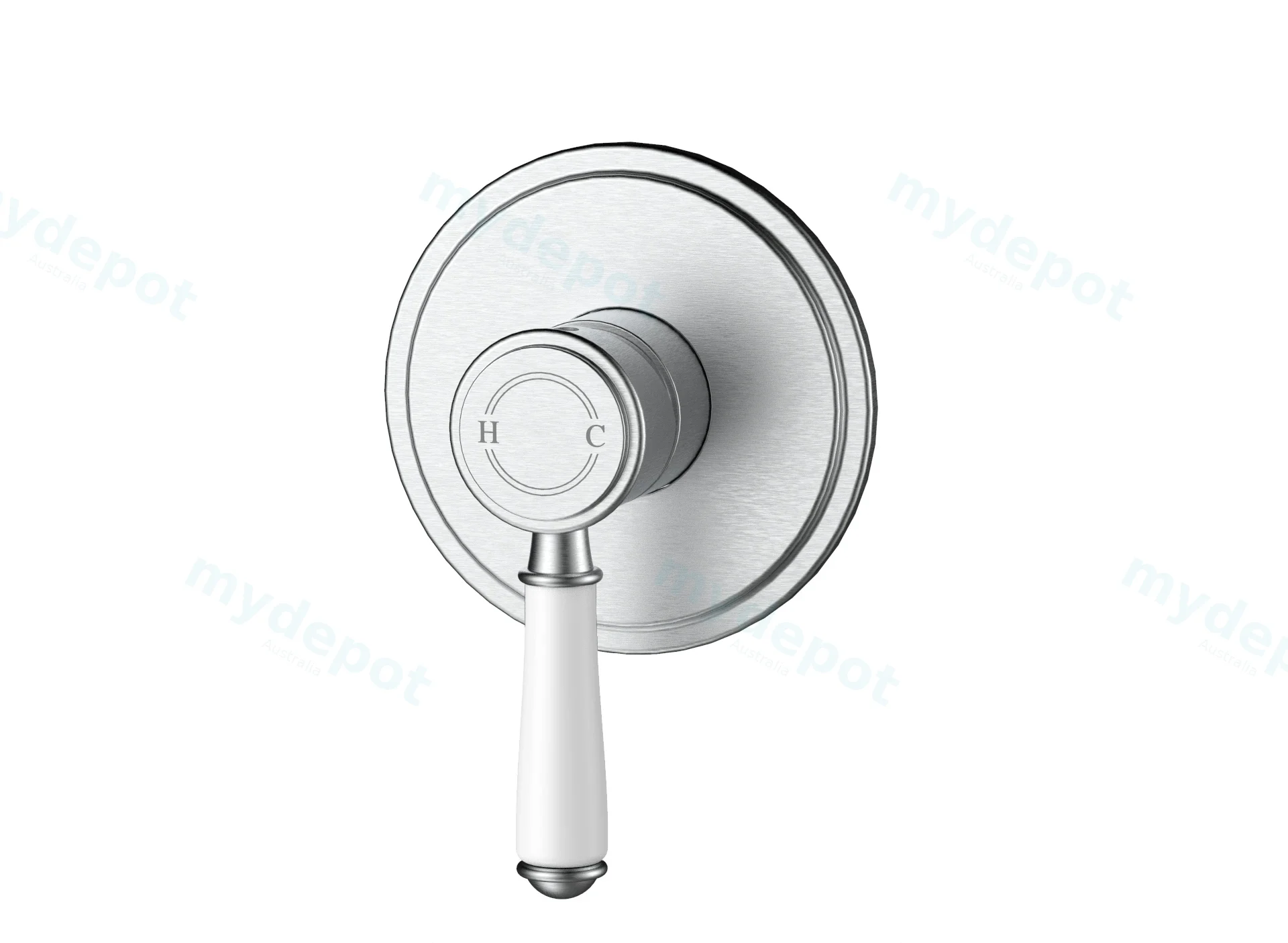 Clasico Wall Mixer Trim Kits Ceramic handle in Brushed Nickel view 2