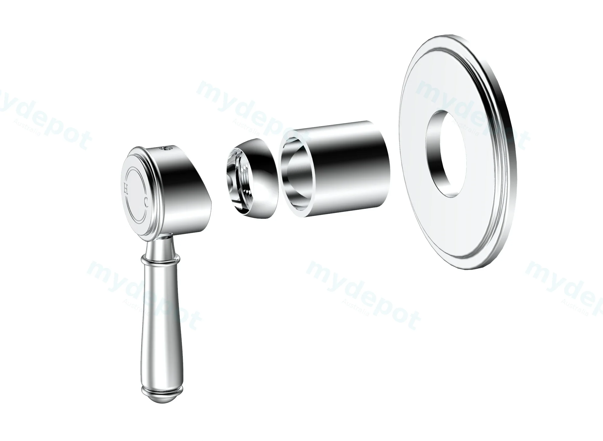 Clasico Wall Mixer Trim Kits Chrome view 5