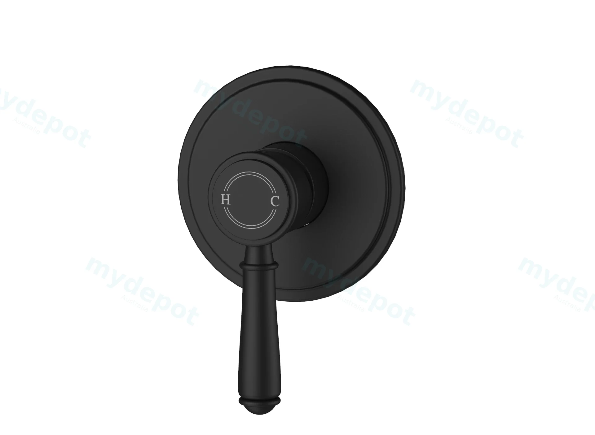 Clasico Wall Mixer Trim Kits in Matt Black view 2