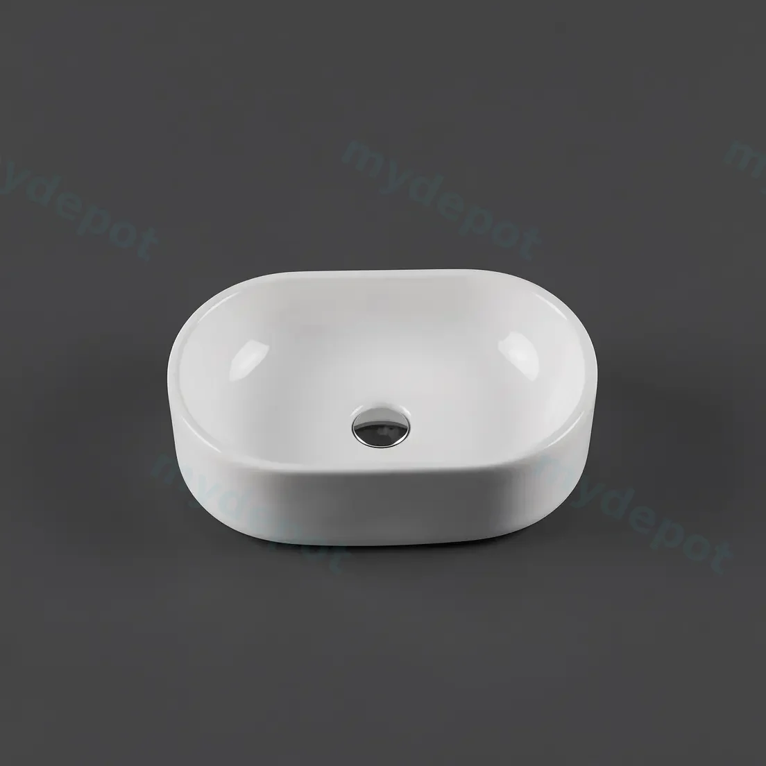 520*330*130mm Above Counter Oval Basin view 2