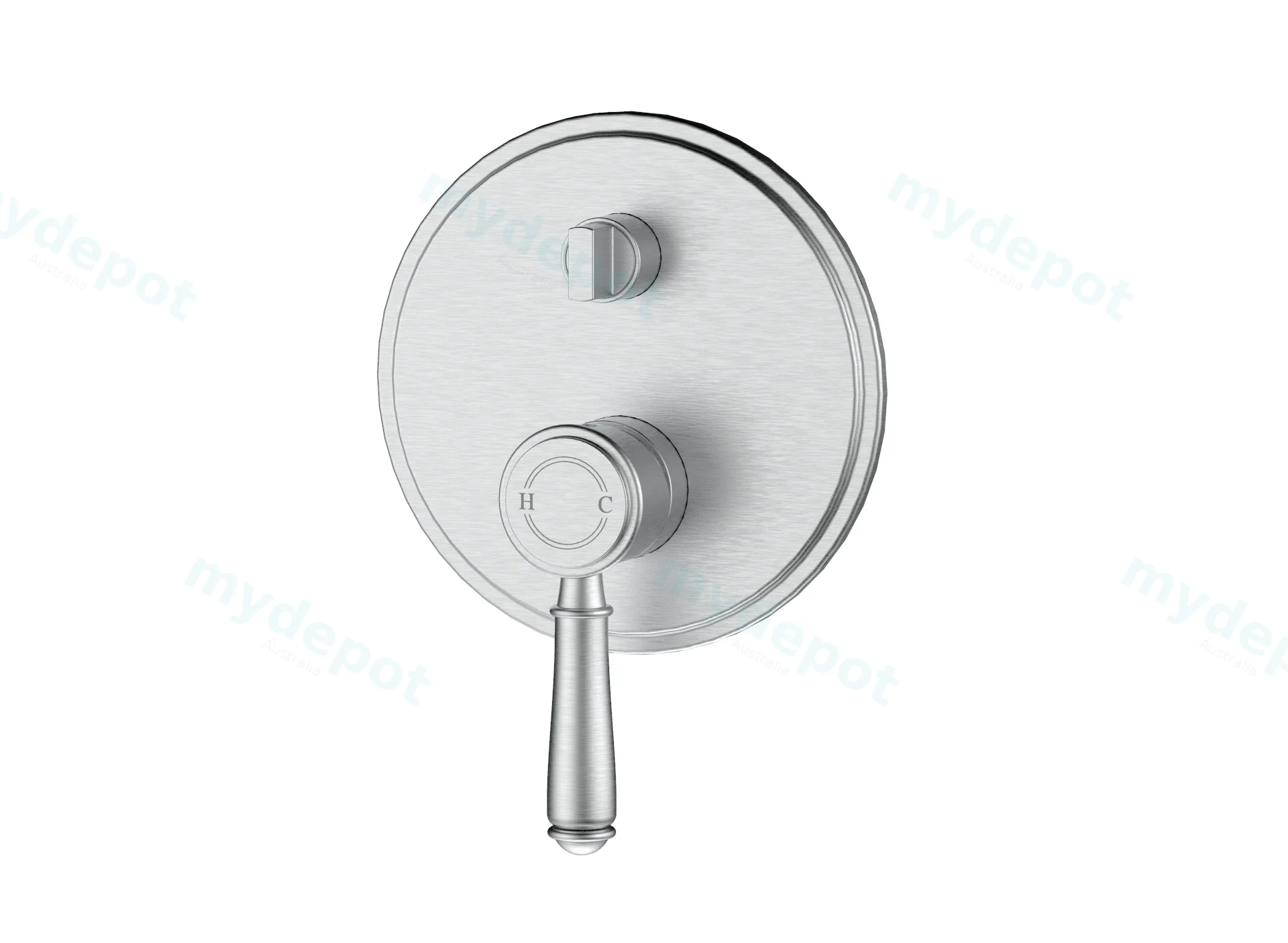 Clasico Wall Diverter Mixer Trim Kits in Brushed Nickel view 2