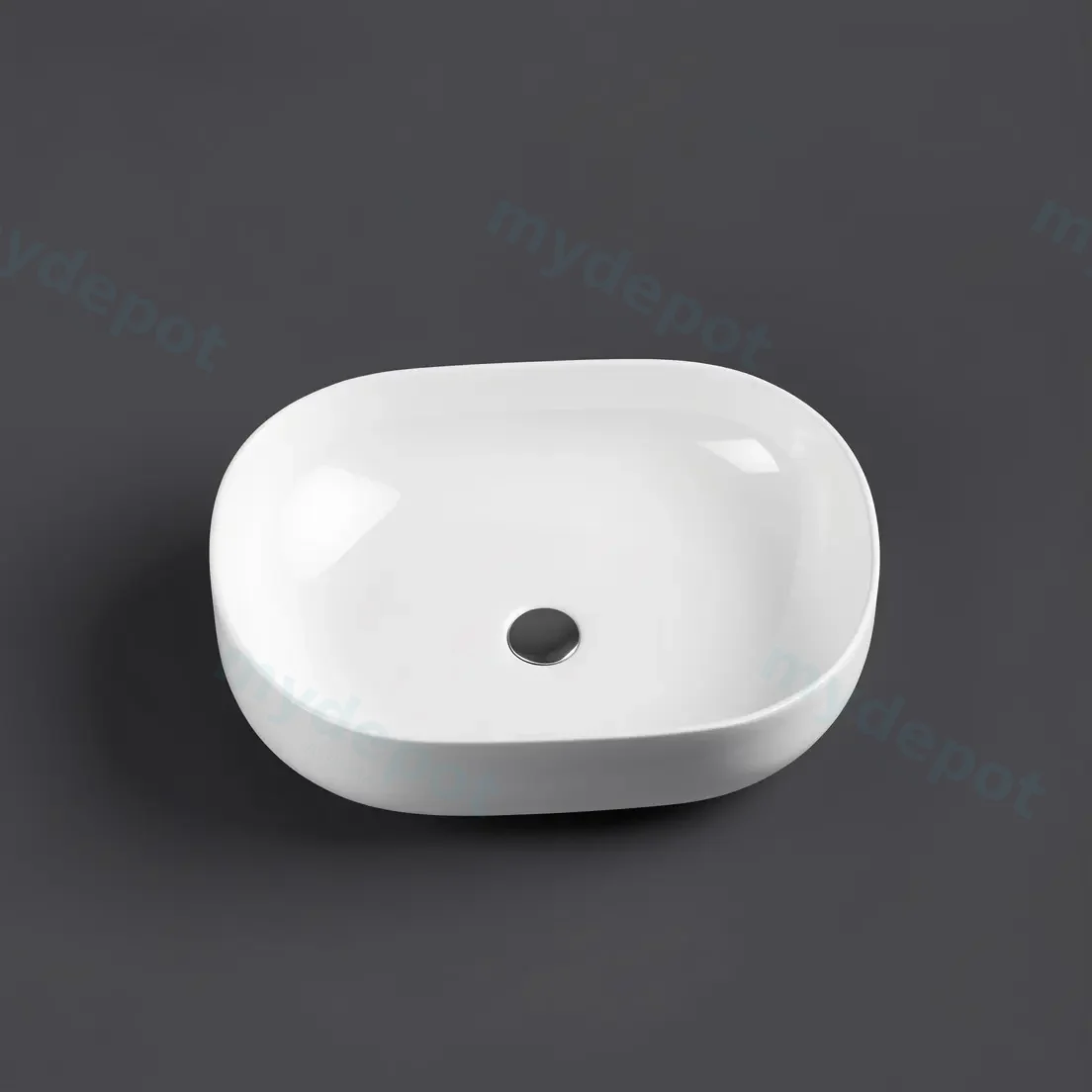 600*415*140mm Above Counter Oval Basin view 2