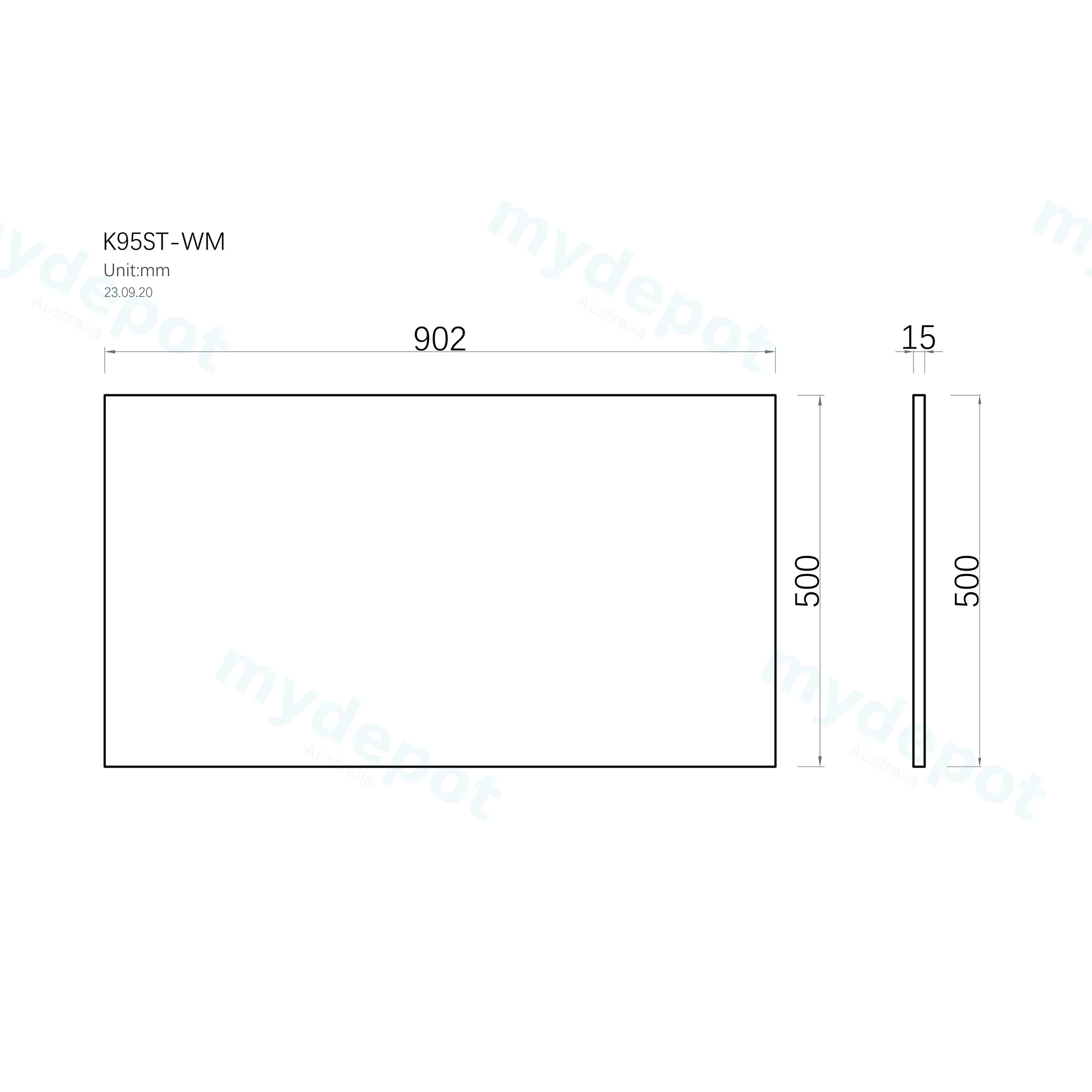 900mm White Marble Look Sintered Stone Top Matte Finish Benchtop view 4