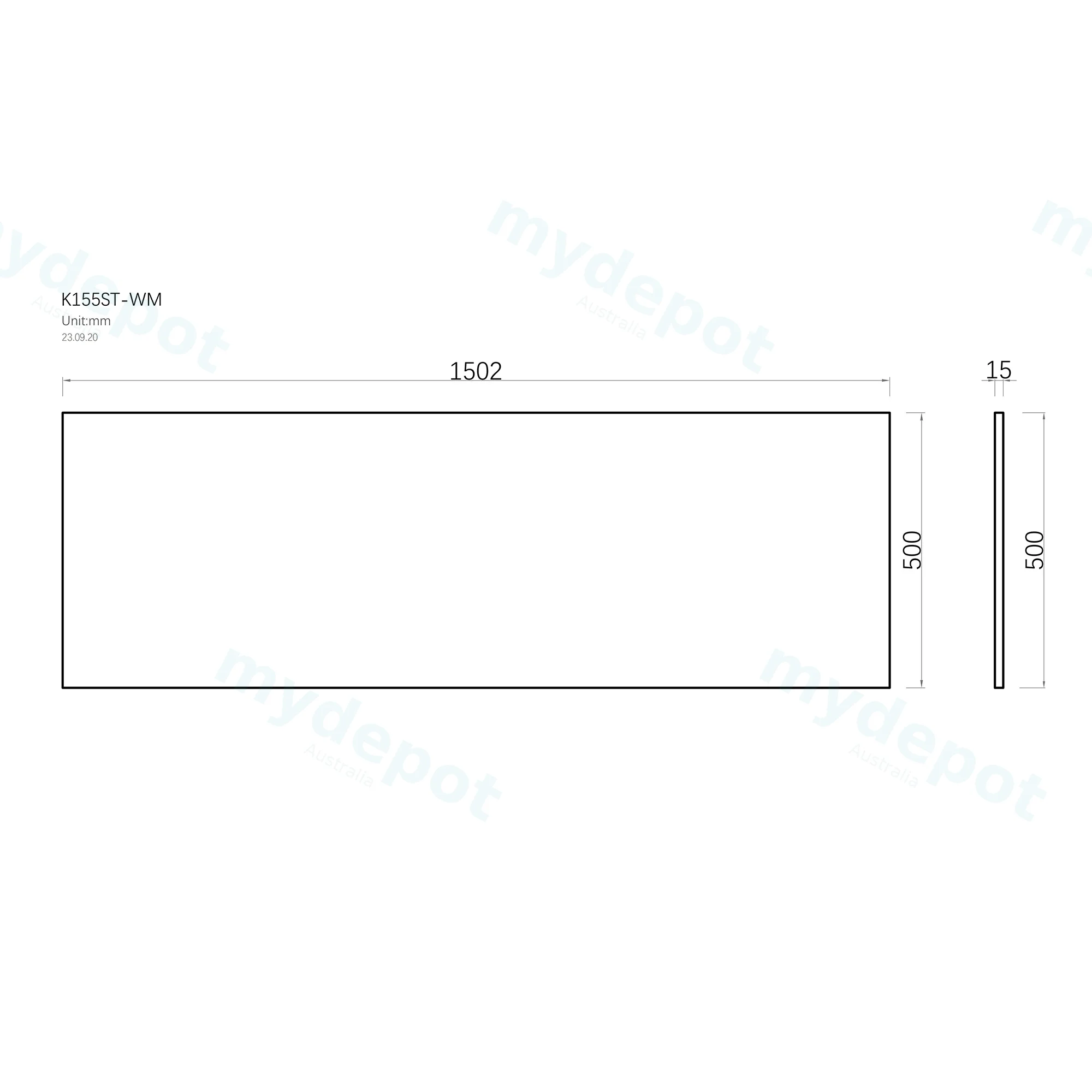 1500mm White Marble Look Sintered Stone Top Matte Finish Benchtop view 3