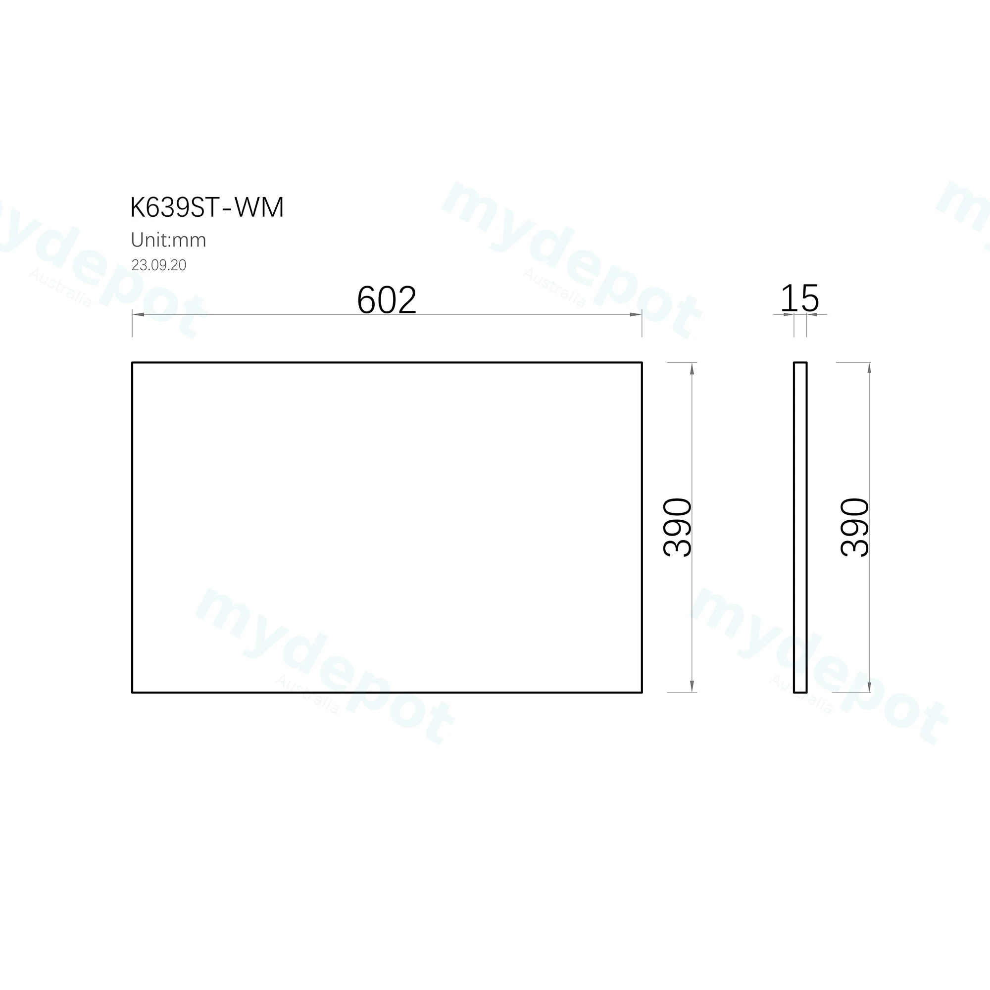 600mm White Marble Look Sintered Stone Top Matte Finish Benchtop view 3