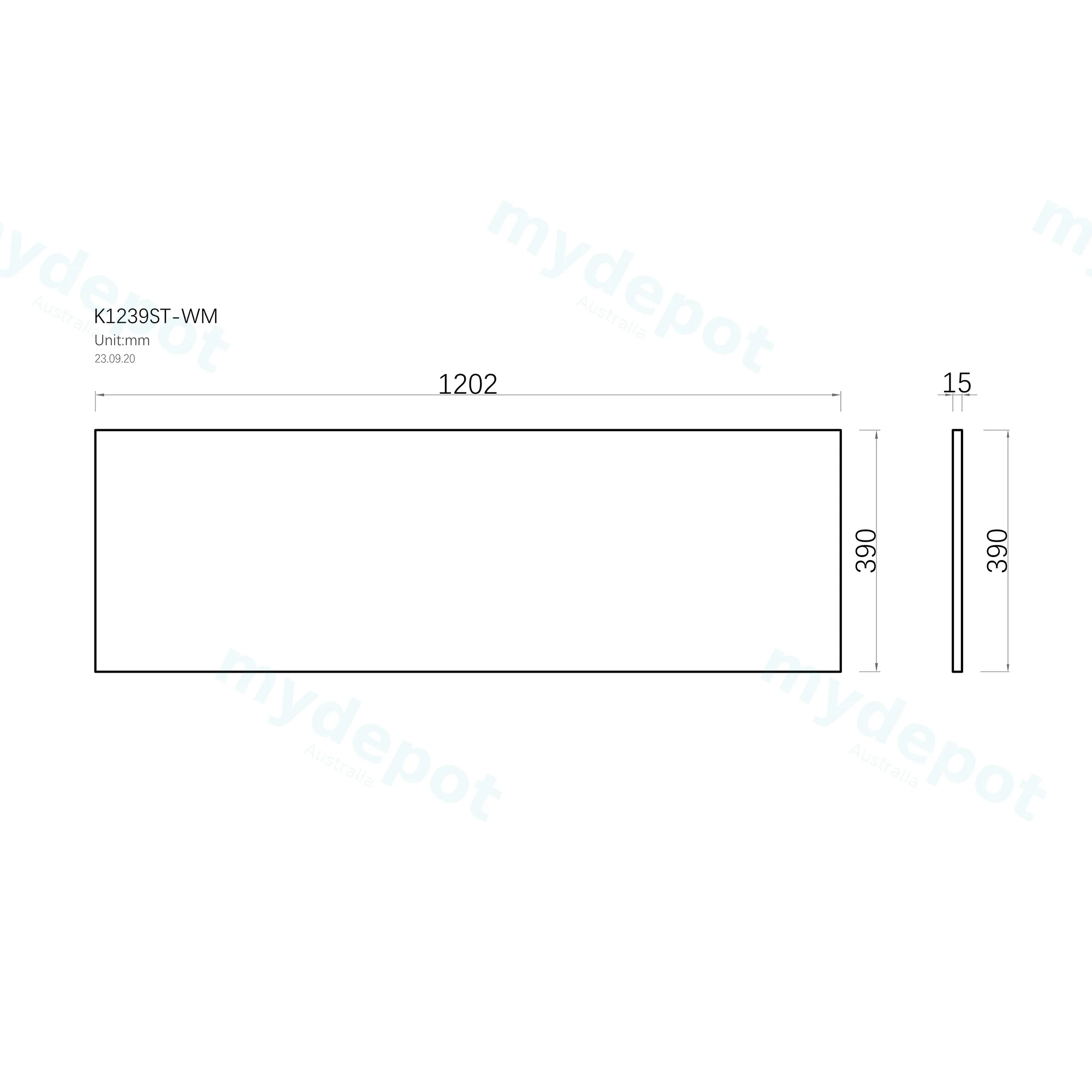 1200mm White Marble Look Sintered Stone Top Matte Finish Benchtop view 3