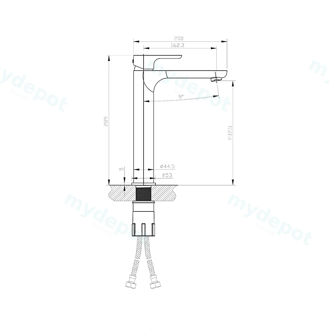 Nana Chrome Tall Basin Mixer view 2