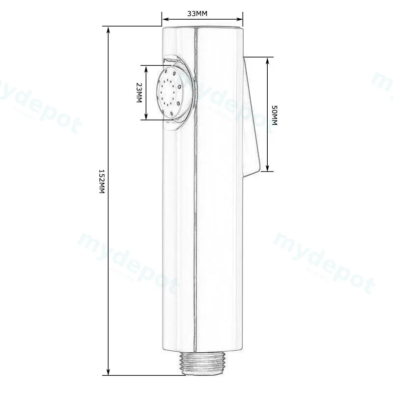 Round Chrome ABS Toilet Bidet Spray Kit With 304 Stainless Steel Hose view 2