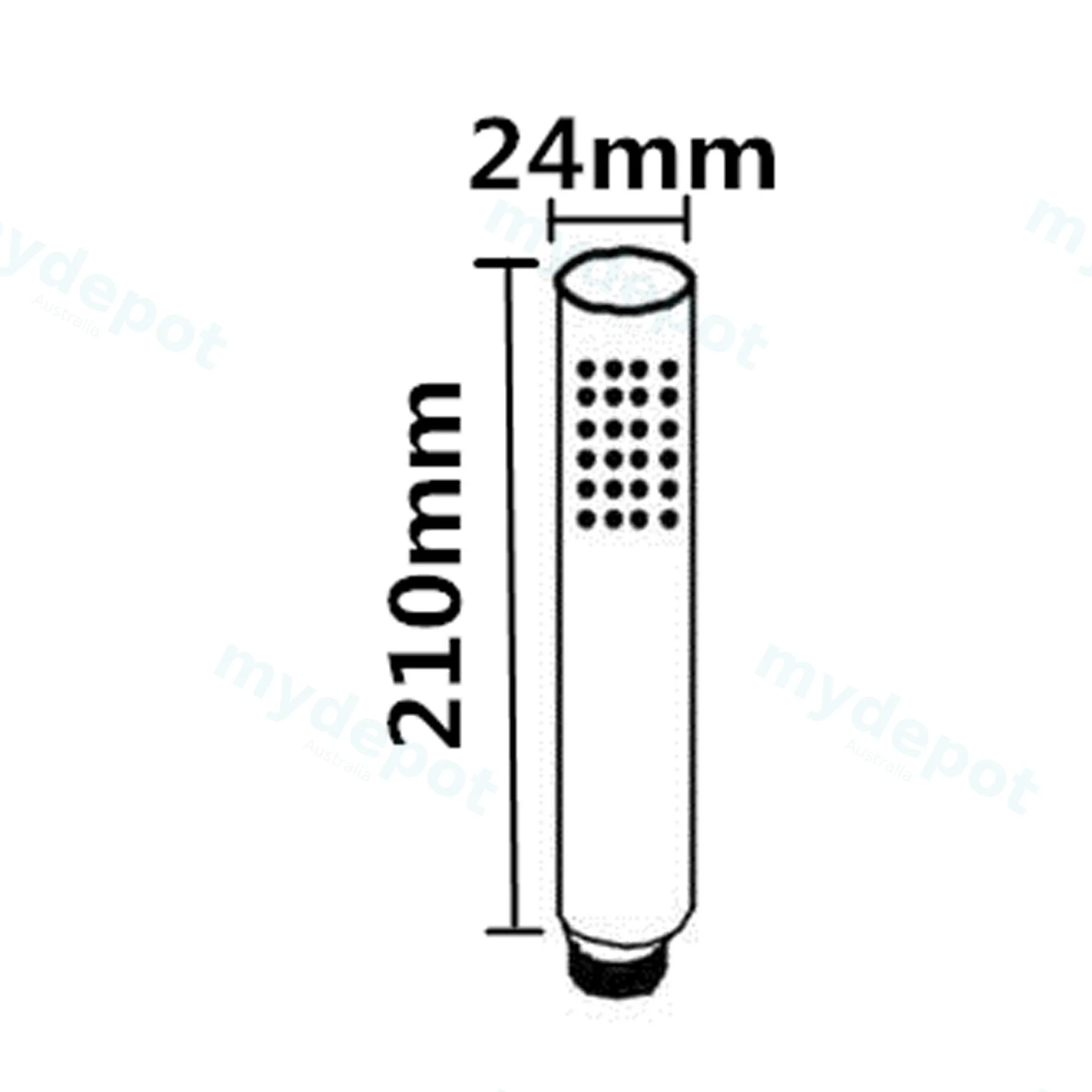 Pentro Round Matte Black Solid Brass Sprayer Head view 2