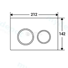 Kappa21 Dual Flush Button White Plate With Chrome Trim view 2