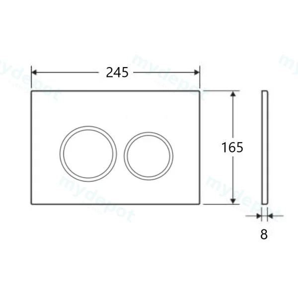 Access Plate Round Button White view 2