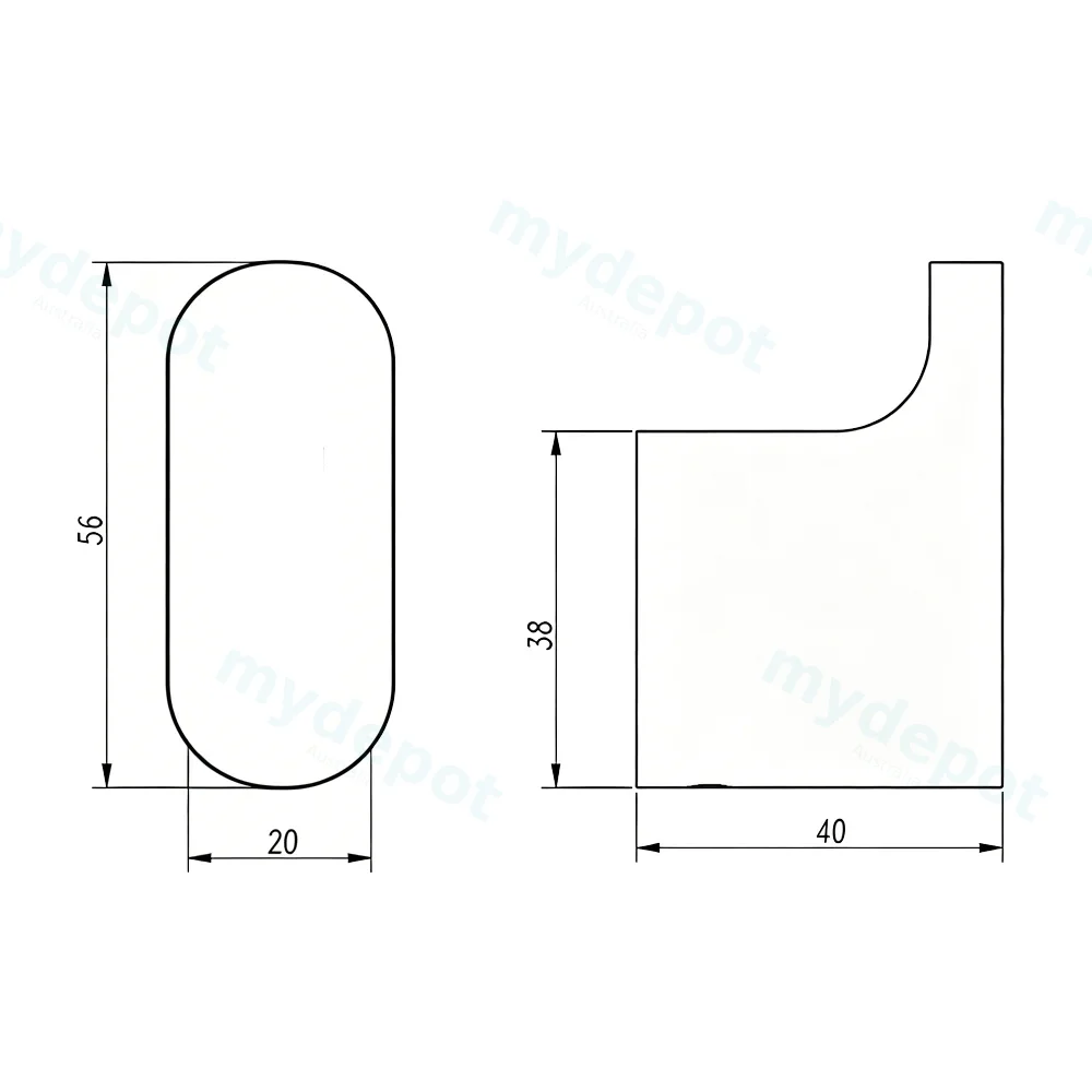 Au Black Round Robe Hook view 2