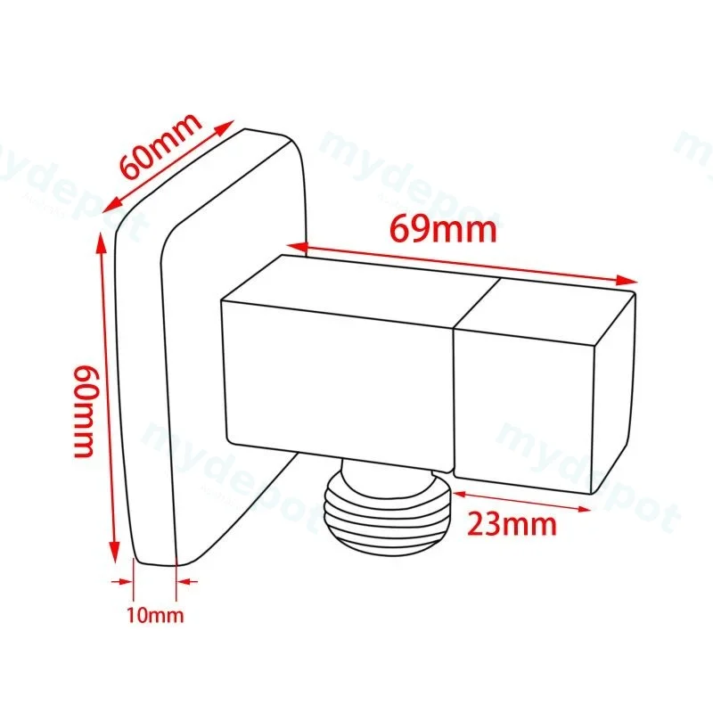 Esperia Chrome G 3/4" Washing Machine Taps SET view 2
