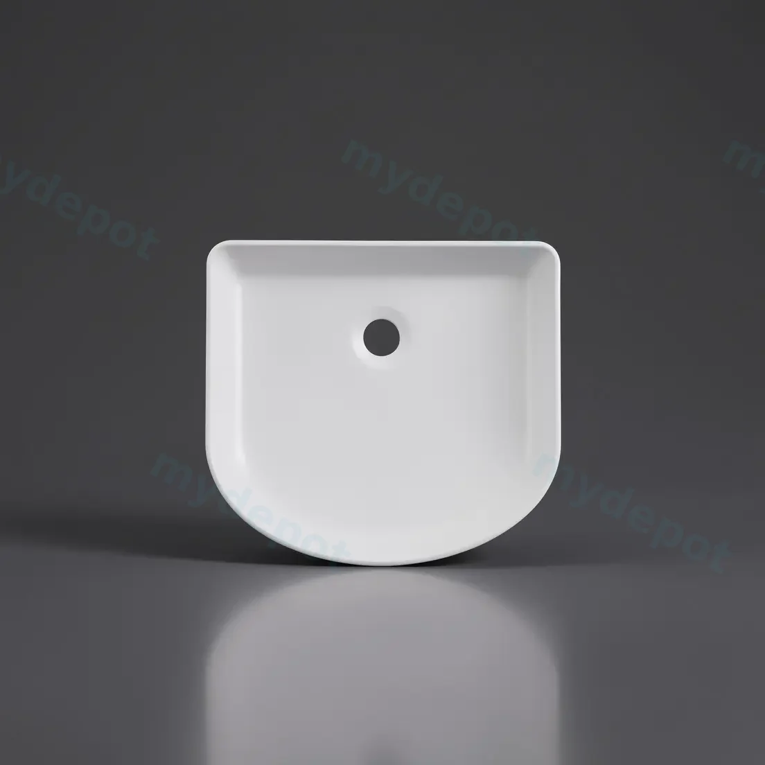 415*365*120mm Cora Above Counter Fluted Matt White Arch Basin view 6