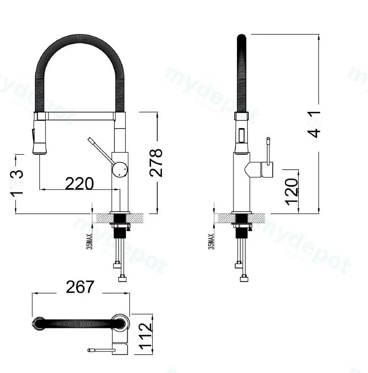 Scotia Chrome Sink Mixer Lead Free view 2