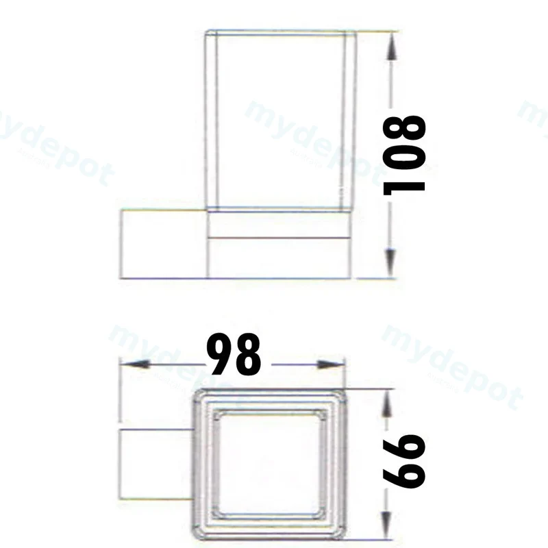 Rosa Tumbler Holder Single SS304 Stainless Steel(Chrome) view 2