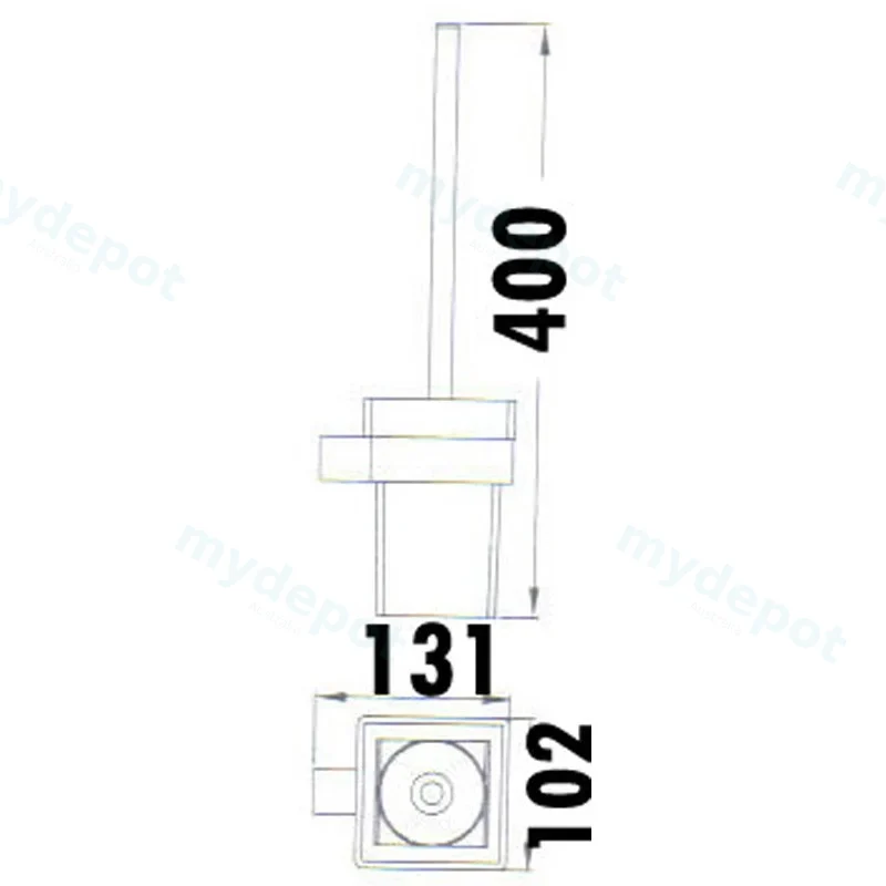 Rosa Toilet Brush Holder SS304 Stainless Steel (Chrome) view 2