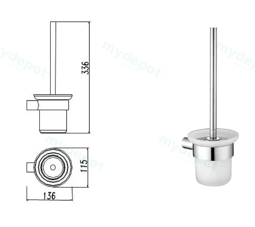 Dove Toilet Brush(Chrome) view 2