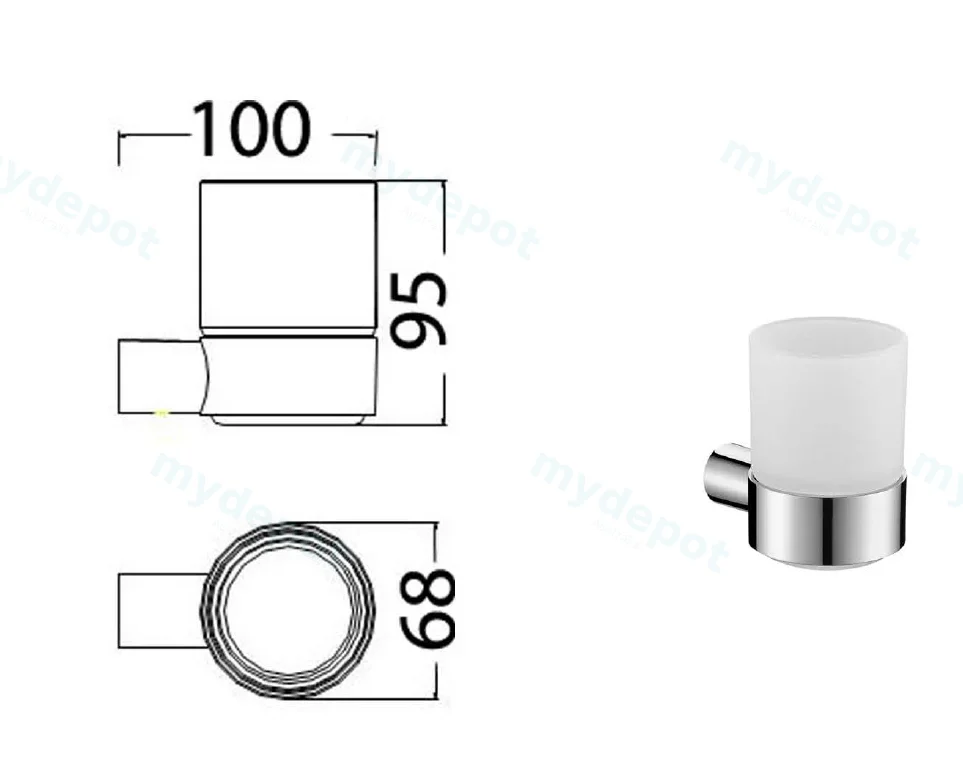 Dove Tumbler Holder(Chrome) view 2