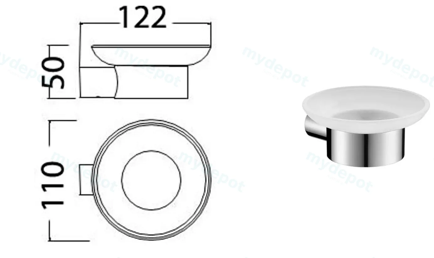 Dove Soap Dish(Chrome) view 2