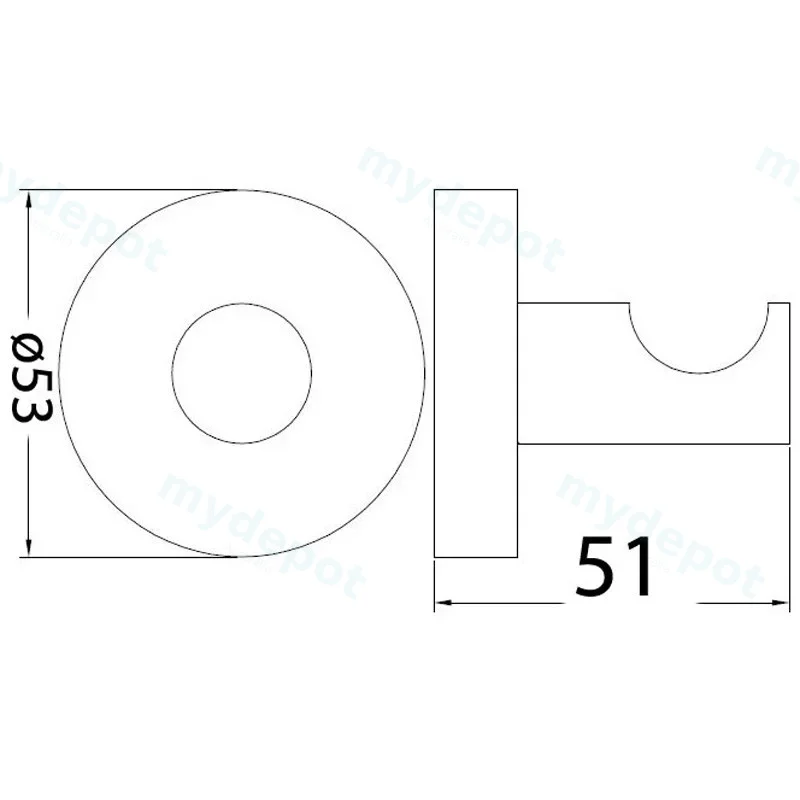 Otus Robe Hook(Chrome) view 2